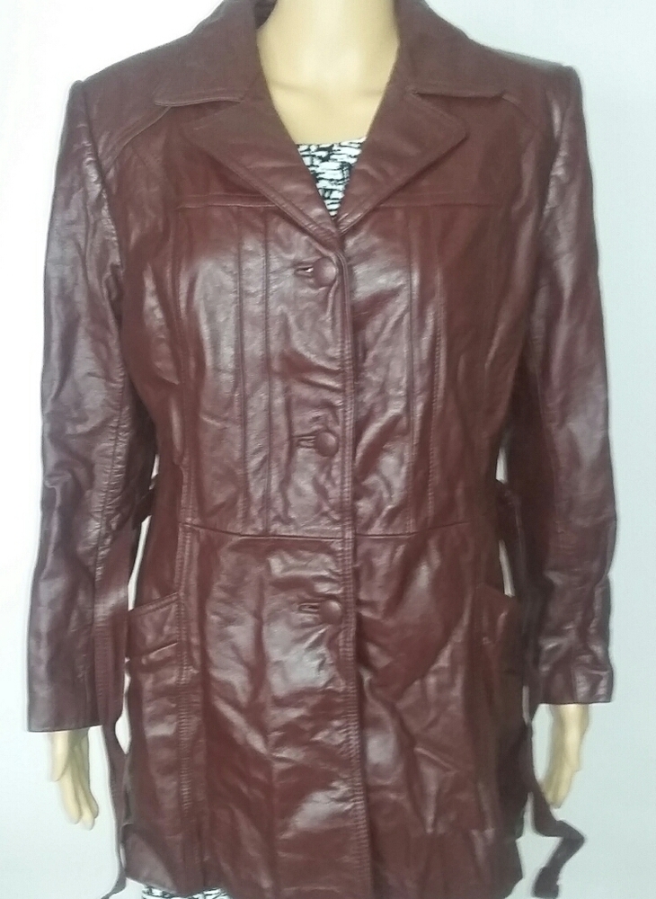 Vintage classic direction leather coat